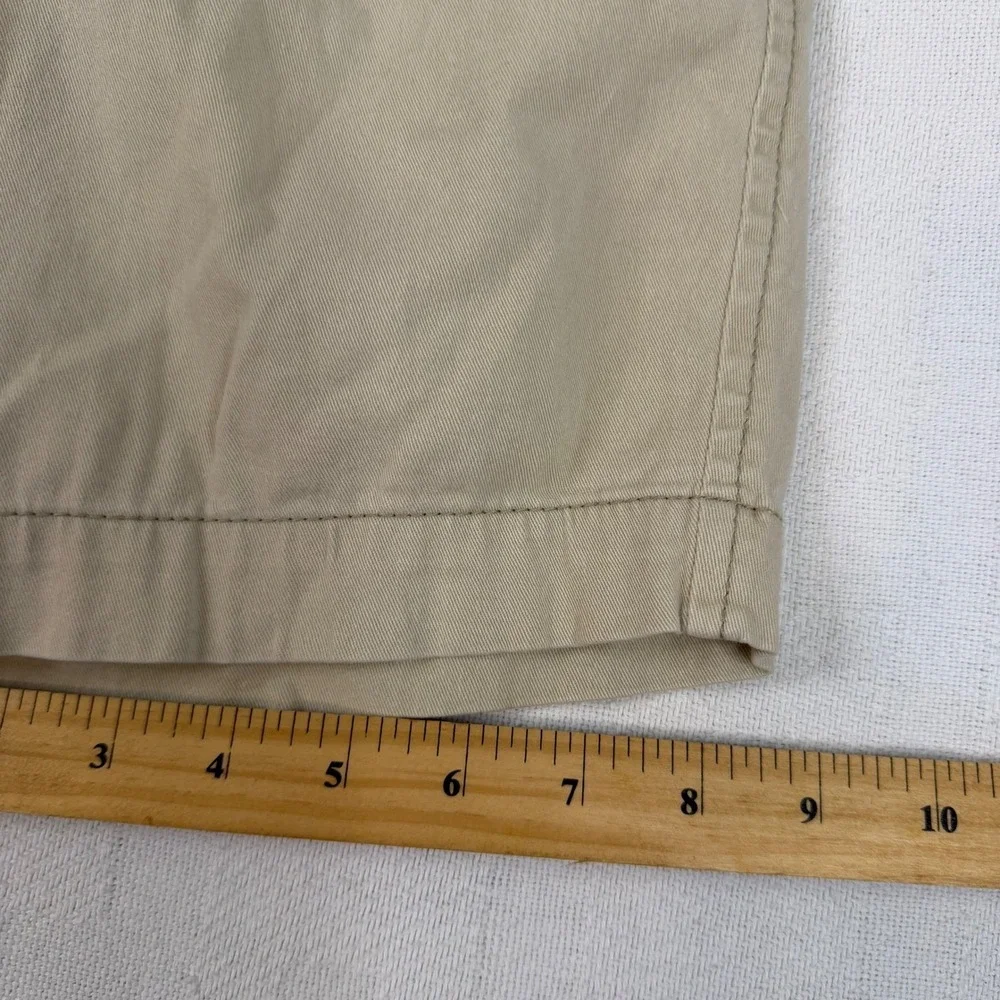 JAG Womens Classic Fit Chino Shorts Khaki Tan Size 6 Stretch Twill Mid Rise 1289
